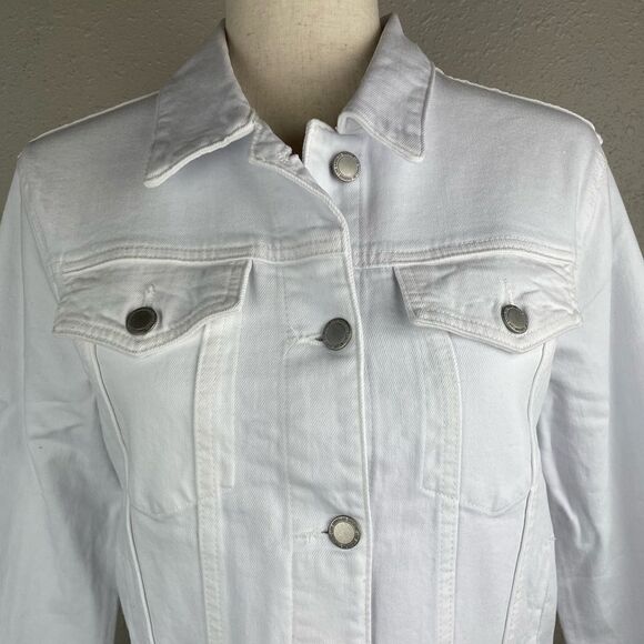 NWT Hudson Los Angeles White Denim Jacket Size S - Picture 2 of 9